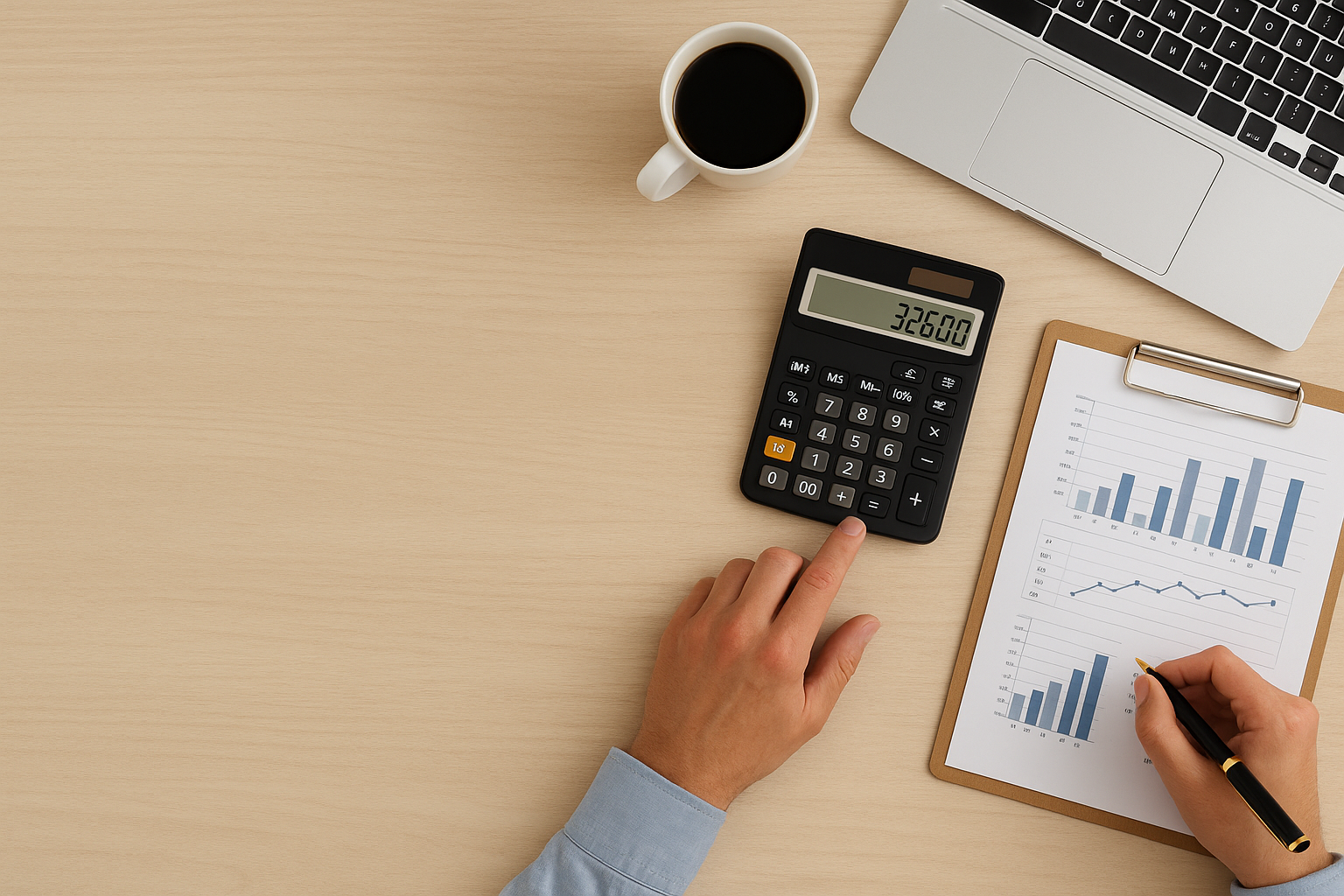 Documentos e finanças sobre a mesa